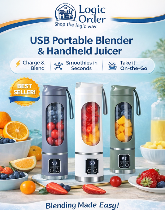 Logic Order™ USB Rechargeable Blender 💪🥭 – Blend on the Go in Seconds