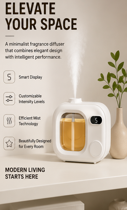 ✨ Smart Aroma Diffuser & Humidifier – Adjustable Mist Control 🌿